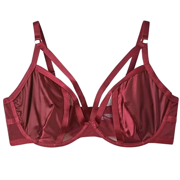 ❤️NWT VINTAGE TORRID BRA SATIN PLUNGE STRAPPY UNDERWIRE LIGHTLY LINED BRALETTE - Picture 6 of 8